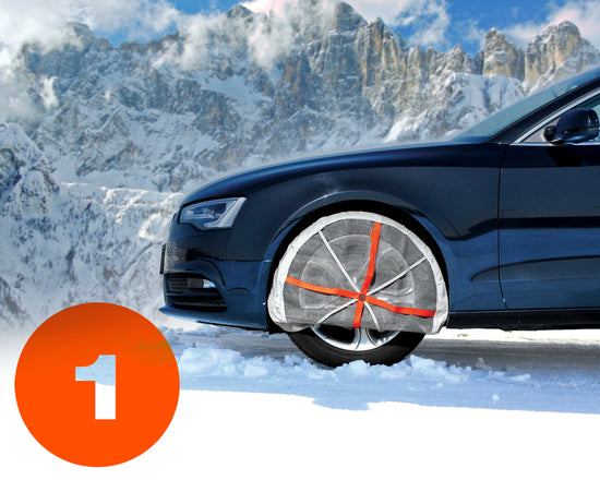 まず、オートソックを取り付ける準備をします