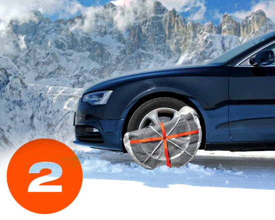 次にオートソックを前輪に装着していきます