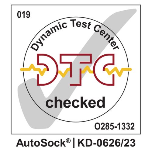 オートソックのロゴは、AutoSock KD-0626/23 スイスによって承認されています