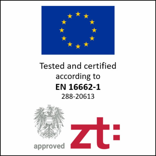 オートソックのロゴは、欧州規格EN16662-1によってテストおよび認定されています